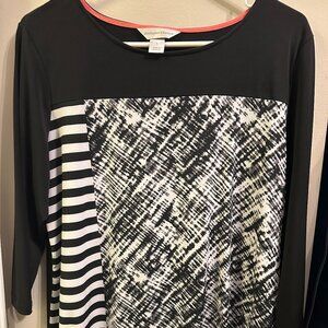 Christopher & Banks Large Blouse Colorblock